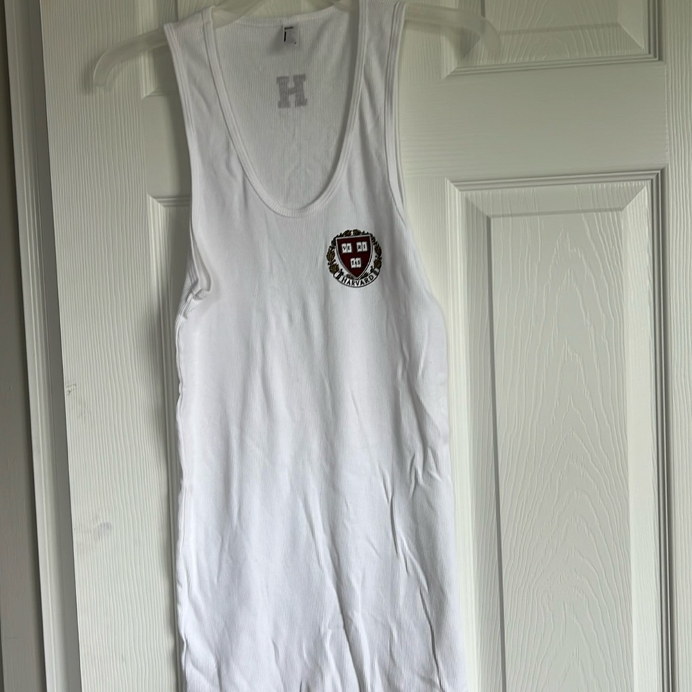 NWOT American Apparel Harvard logo tank top Size L